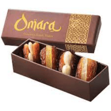 Omara Gourmet Saudi Dates Assorted Flavours Filled Medjool Dates, 120 gm