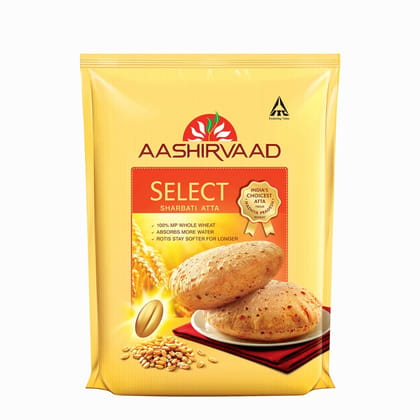 Aashirvaad Select Sharbati Atta, 5Kg(Savers Retail)