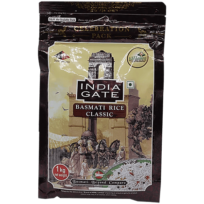 India Gate Basmati Rice/Basmati Akki - Classic, 1 kg Pouch