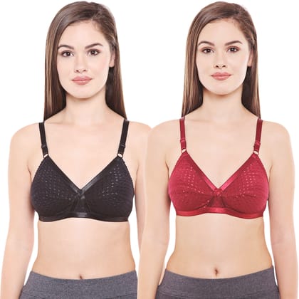 Bodycare Women Cotton Spandex Full Coverage Non Padded Regular Bra Pack - 2 E1528BMH Bodycare Women Cotton Spandex Full Coverage Non Padded Regular Bra Pack - 2 E1528BMH