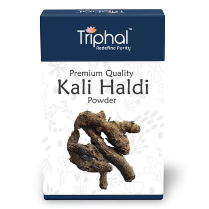 Kali Haldi Powder - Organic Black Turmeric Powder | 100% Pure | Triphal