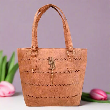 Women's Handbags | Premium PU Leather Big Shoulder Bags | Latest Trendy Ladies Purse |Top Handle Stylish Large Capacity Tote Bags With Dual Spacious Compartments-Pink