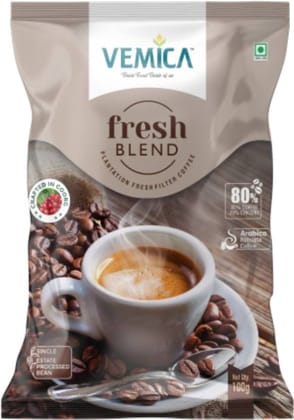 VEMICA Fresh Blend Coffee Powder 200g Filter Coffee (200 g, Chicory Flavoured)