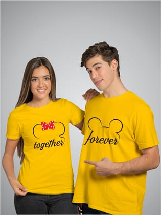 Together Forever Miki Mini Couple - T-Shirt-Yellow / XXL / 3XL