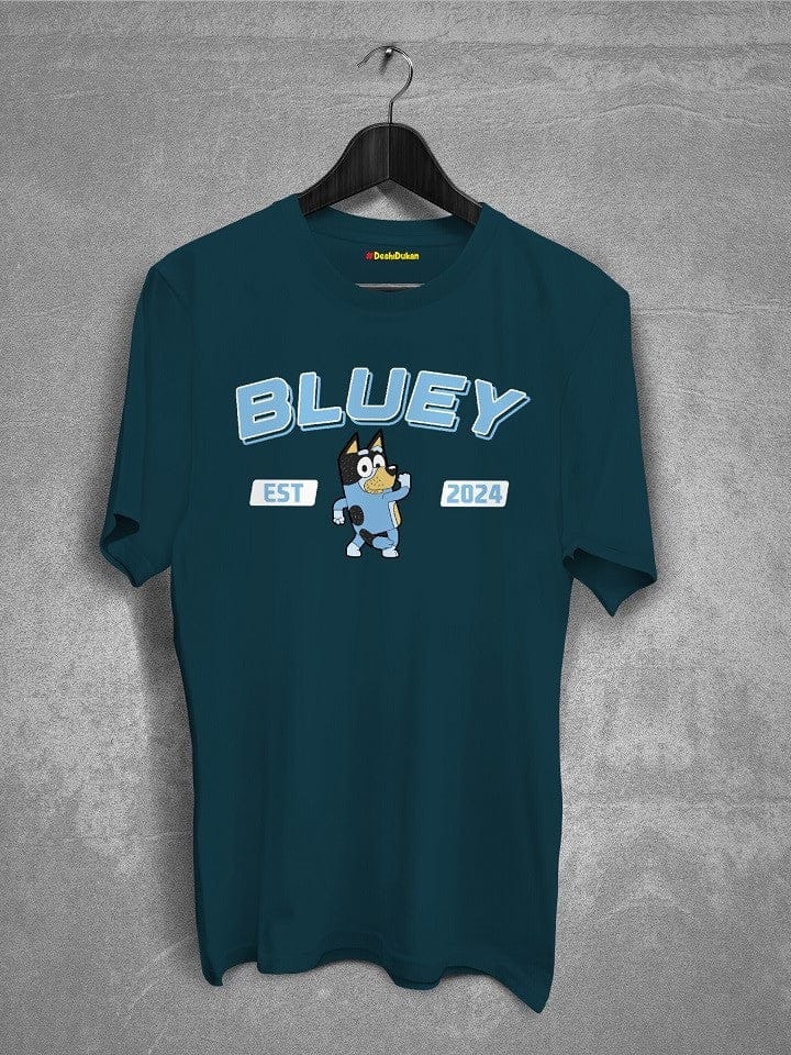 Bluey Est T-shirt-Petrol Blue / XS