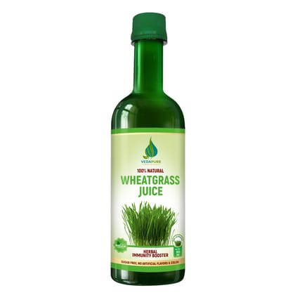 VEDAPURE NATURALS Pure Wheatgrass Juice | Improves Immunity, Boosts Energy and Detoxify - 500ML