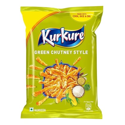 Kurkure Green Chutney Crisps - Pack of 3