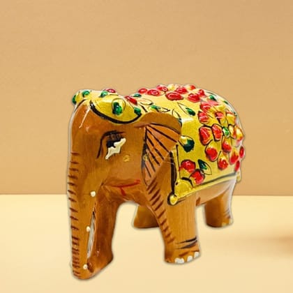 Handcrafted Royal Meenakari Elephant Statue