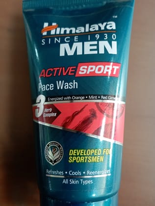 Himalaya men active sport face wash
