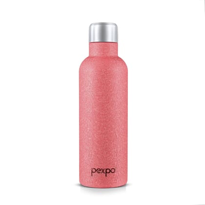 Pexpo Stainless Steel, ISI Certified ISI Certified Flask, 750 ml, Pink, Oreo | Portable & Keeps Beverages Hot/Cold for 24+ Hours
