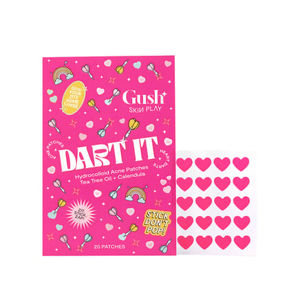 Gush Beauty Dart It Hydrocolloid Pimple Patches For Healing Acne, Zits And Blemishes - Heart