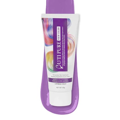 Butipure Luminous Violet Semi Permanent Conditioning Temporary Waterproof Hair Color 60ml