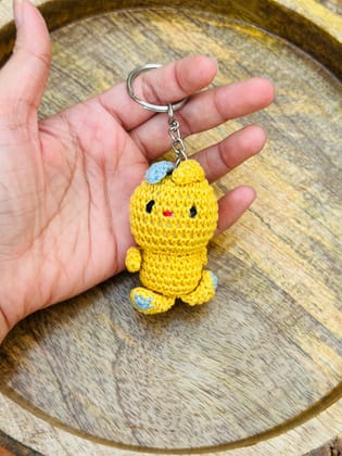 Crochet rabbit keychain