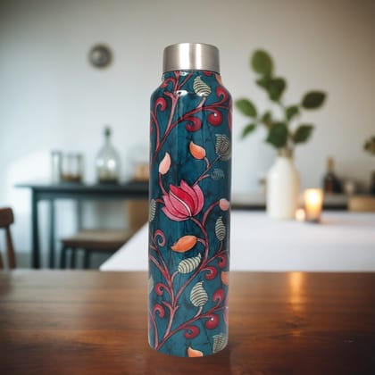 Madhubani Designs Handcrafted Eco-Friendly Meenakari Steel Bottle(1L)-pichwai
