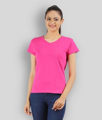 Appulse - Fluorescent Pink Cotton Regular Fit Womens T-Shirt ( Pack of 1 ) - XL