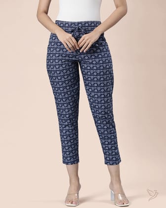 AOP Straight Pant - Navy-S / Navy