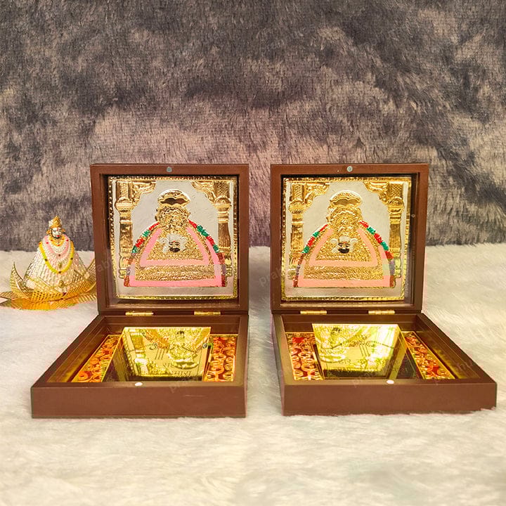 Khatu Shyam Pocket Temple (24 Karat Gold Coated)-Brown Khatu shyam ji