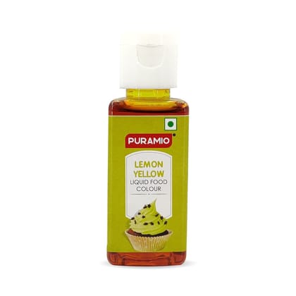 Puramio Liquid Food Colour - Lemon Yellow, 50 ml