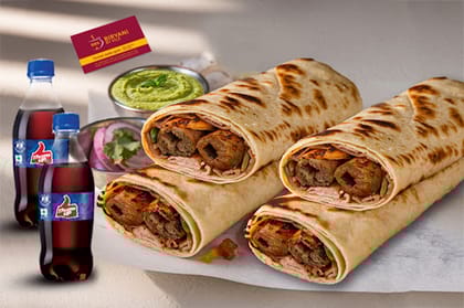 2 Chicken Seekh Rolls+ 2 Thums Up [250 Ml]