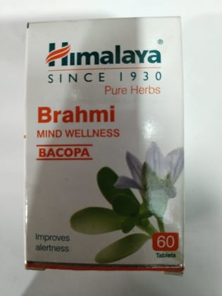 Himalaya Pure herbs Brahmi Mind wellness Bacopa Improves Alertness 60 Tablets 