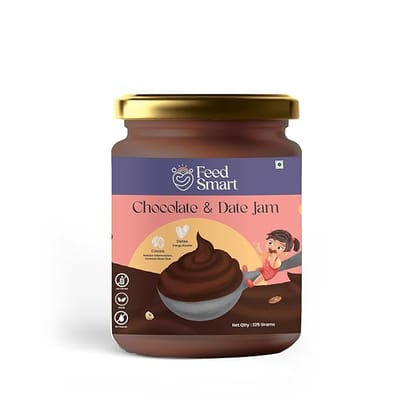Feed Smart Chocolate & Date Jam - The Most Luscious Chocolate and Date Jam - (225 g each)-Pack of 2
