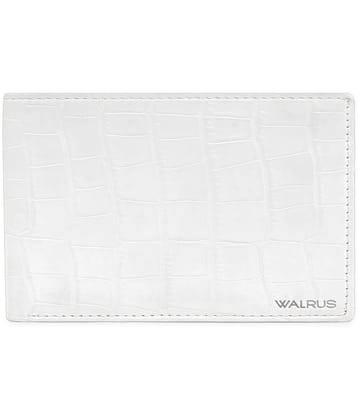 Walrus White Faux Leather Mens Regular Wallet ( Pack of 1 ) - White