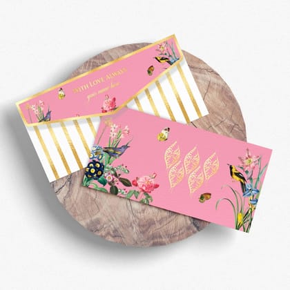 Luxe Money Envelopes -Birdsong Blossoms- Set of 20-Pink