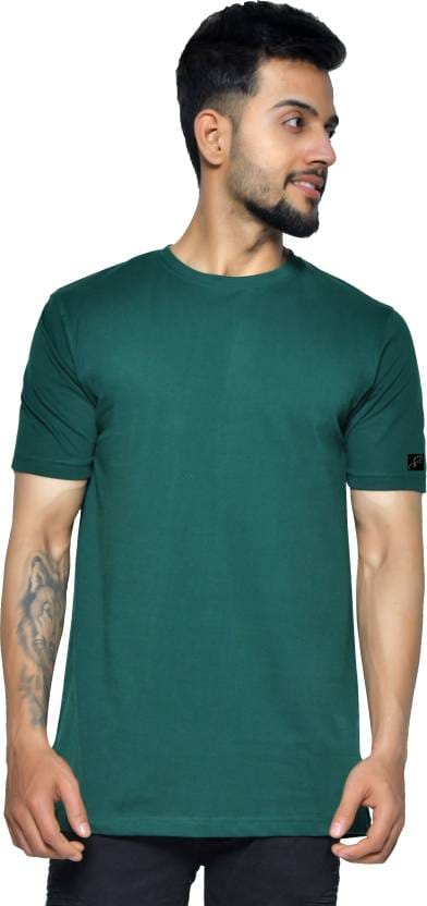 Pack of 4 Men Solid Round Neck Pure Cotton Multicolor T-Shirt