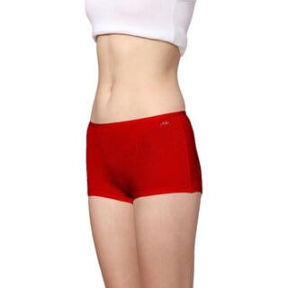 AshleyandAlvis Micro Modal, Anti Bacterial, Skinny Soft, Premium Boyshorts Women Boy Short Red Panty