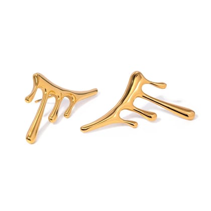 Liquid Lava Stainless Steel Earring