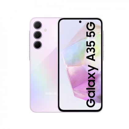 Samsung Galaxy A35 5G (Awesome Lilac, 8GB RAM, 128GB Storage) | Premium Glass Back | 50 MP Main Camera (OIS) | Nightography | IP67 | Corning Gorilla Glass Victus+ | sAMOLED with Vision Booster