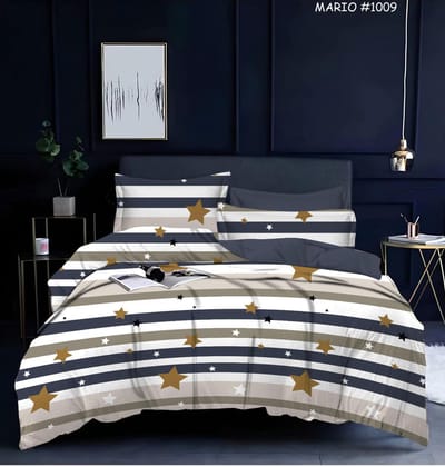 Premium Cotton Elastic Fitted King Size Bedsheet with 2 Pillow Covers