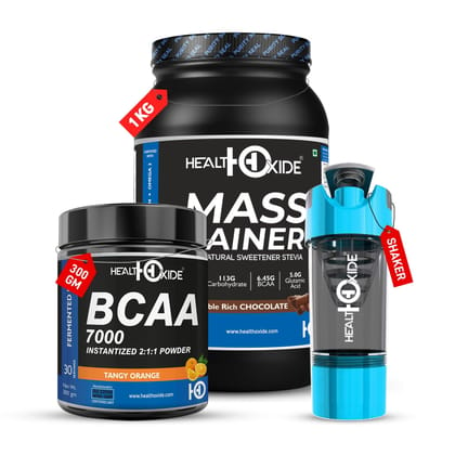 Healthoxide Mass Gainer Combo - Mass Gainer + BCAA + Shaker
