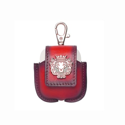 Red Leather AirPods Carrying Case by Brune & Bareskin-Gen 1