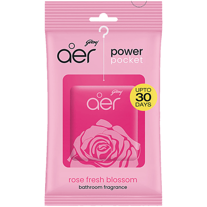 Godrej Aer Power Pocket - Long Lasting Bathroom Fragrance, Fresh Blossom, 10 G(Savers Retail)