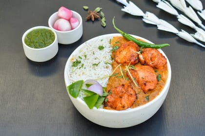 Soya Chaap Masala Rice [1 Bowl]