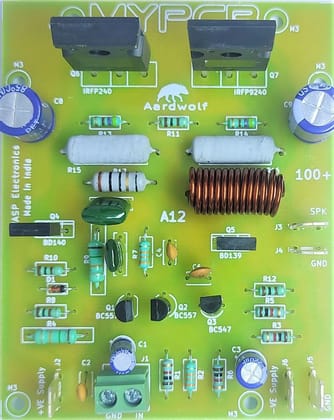 100 Watts Mosfet Amplifier Board - Best for Subwoofers using  IRFP240 IRFP9240 - Assembled Board  by MYPCB