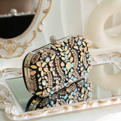 Pastel Elegance Clutch Bag-Beige