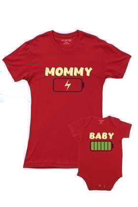 Battery Low-Red / Half Romper