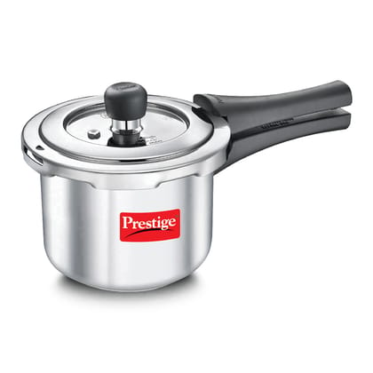 Prestige Popular Svachh Spillage Control Stainless Steel Pressure Cooker, 1.5 L (Silver)