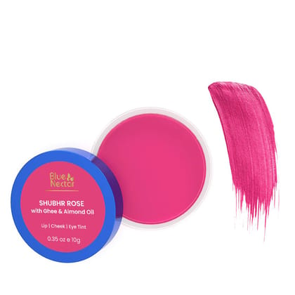 Shubhr Lip, Cheek & Eye Tint with goodness of  Nourishing Ghee & Shea Butter (10g) Rose Pink