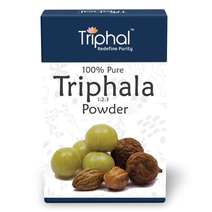 Triphala Powder - Contains Organic Haritaki, Bibhitaki and Amalaki - Natural and Pure - Triphal