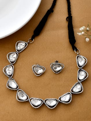 Polki Silver Necklace