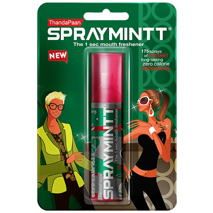 Spraymintt Mouth Freshener, Thanda Pan Flavour, Long Lasting Freshness, 15 G