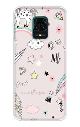 Unicorn Doodle Soft Cover For Redmi Note 9 Pro Max