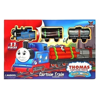 Thomas Cartoon Train Toy Set with Track, ‎Plastic