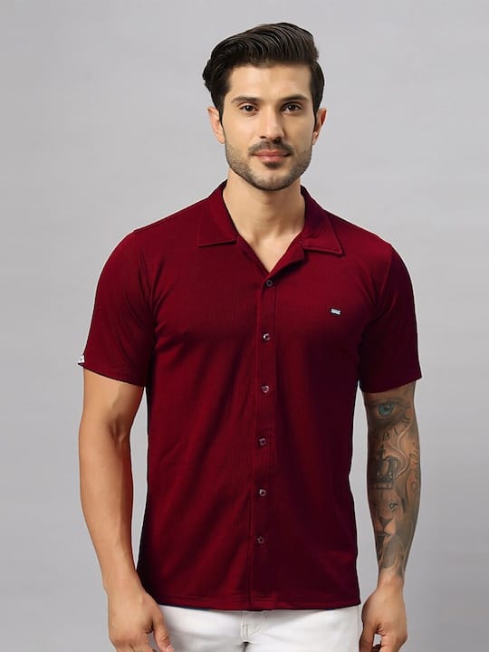 Relaxed Spread Collar Cotton Casual Shirt