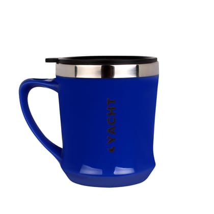 Yacht Travel Mug inside Stainless Steel with Lid for Coffee, Tea or Smoothies, Coffee mug, Wisdom Blue, 350 ml