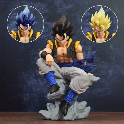 Gogeta Iconic Sitting Action Figure With 3 Relplaceable Heads (24 Cm Height) - Dragon Ball Z