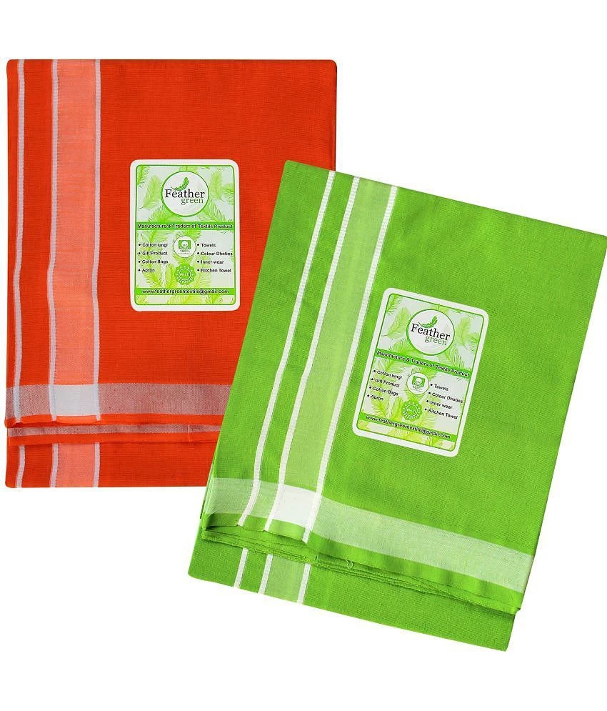 Feather Green Multi Dhoti - Free size